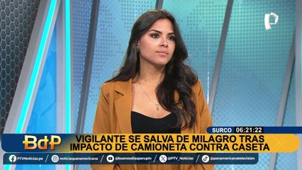 Vigilante salvó de morir: camioneta impacta contra una caseta de seguridad en Surco