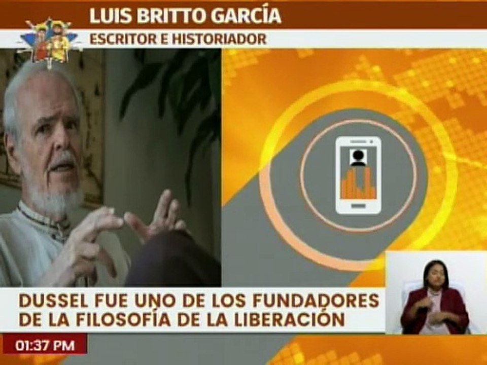 Historiador Luis Britto García: Hemos tenido una gran pérdida con la partida física de Dussel