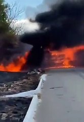 Ônibus com banda do cantor Matheus Fernandes pega fogo em estrada