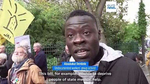 Protest as French Senate debates contested bill toughening immigration laws