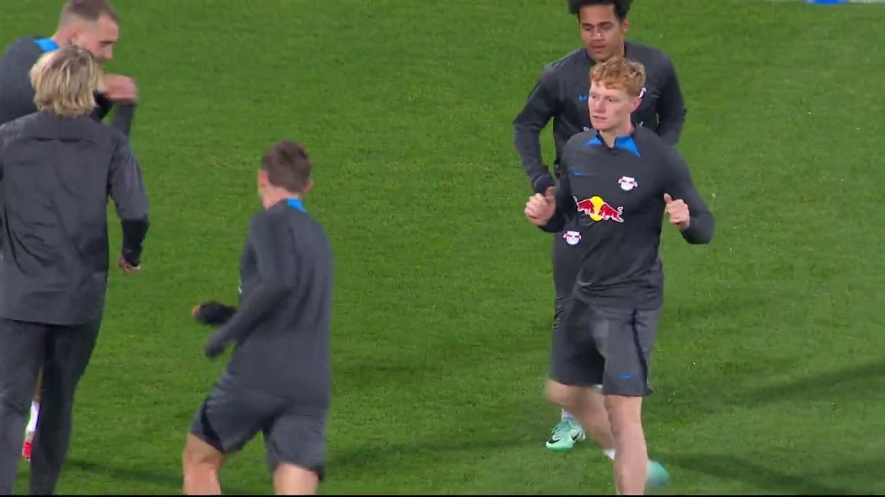 Red Bull Leipzig training ahead of Red Star Belgrade UCL game