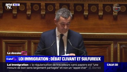 Projet de loi immigration: "Personne ne peut dire que le gouvernement n'est pas ouvert à la discussion avec le Parlement" déclare Gérald Darmanin