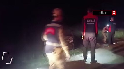 Siirt'te kaza yapan otomobil yandı