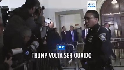 Donald Trump ao ataque em tribunal