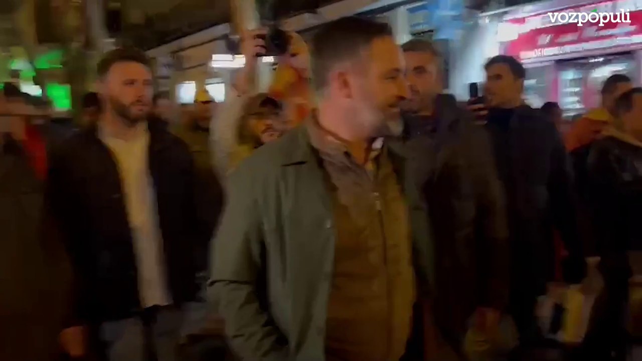Santiago Abascal acude a la concentración frente a la sede del PSOE en Ferraz en protesta contra la amnistía