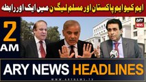 ARY News 2 AM Headlines 7th November 2023 | MQM Pakistan Aur Muslim League (N) Mein Aik Aur Rabita