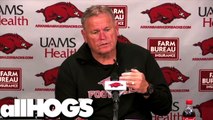 Hogs' Sam Pittman's First Look at Auburn