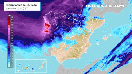 Varios frentes dejarán lluvias esta semana, pero no generalizadas. Galicia recibirá la mayor parte.