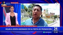 Ayacucho: Velan restos de joven asesinado en fiesta de promoción
