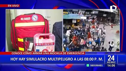 Tercer Simulacro Multipeligro: ¿Qué deben tener mochila de emergencia?
