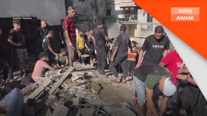Penduduk Palestin selongkar runtuhan cari sisa mayat