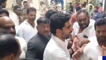 గన్నవరంలో లోకేష్ కు ఘన స్వాగతం