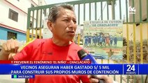 Chaclacayo: vecinos construyen muros de contención ante posibles huaicos