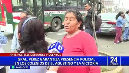 El Agustino: garantizan presencia policial en exteriores de colegios