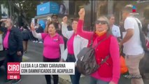 Llega a CDMX caravana con damnificados de Acapulco