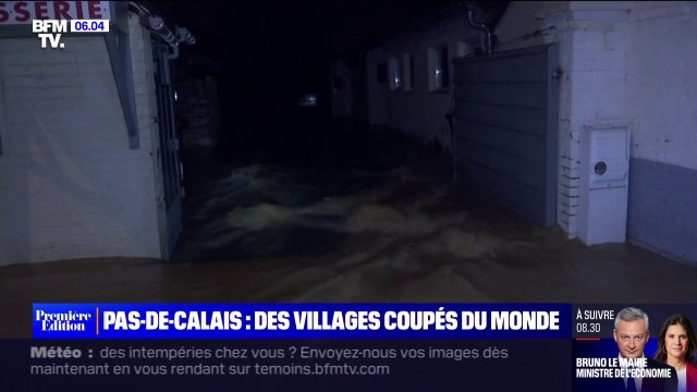 Crue exceptionnelle dans le Pas-de-Calais: les images de la commune d'Esquerdes sous les eaux