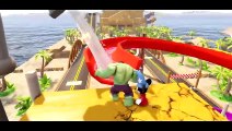 CRAZY HULK & Mickey Mouse' s Car with Donald Duck Battle Race in HD!  Old Cartoons
