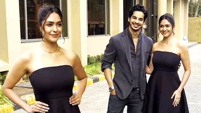 फिल्म Pippa की स्टार कास्ट Ishaan Khattar, Mrunal Thakur और Raja Menon एक साथ आए नजर