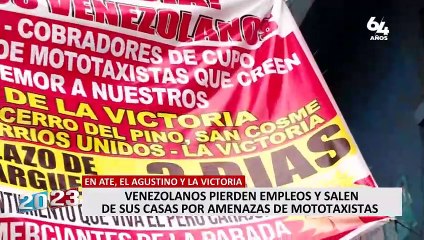 Скачать видео: Ate, El Agustino y La Victoria: extranjeros pierden empleos y salen de sus casas por amenazas de mototaxistas