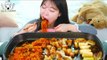 ASMR MUKBANG | Korean Beef Large Intestine, Fire noodles, Enoki mushroom, Seasoned Chives, Rice cake