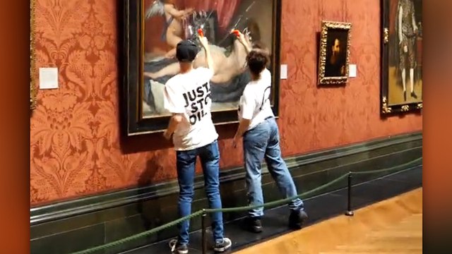 İklim aktivistleri 17. Yüzyıla ait paha biçilemez tabloya çekiçle saldırdı!