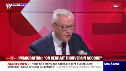 Bruno Le Maire, ministre de l'Économie, sur la loi immigration: "Nous devons facilement pouvoir trouver un accord"