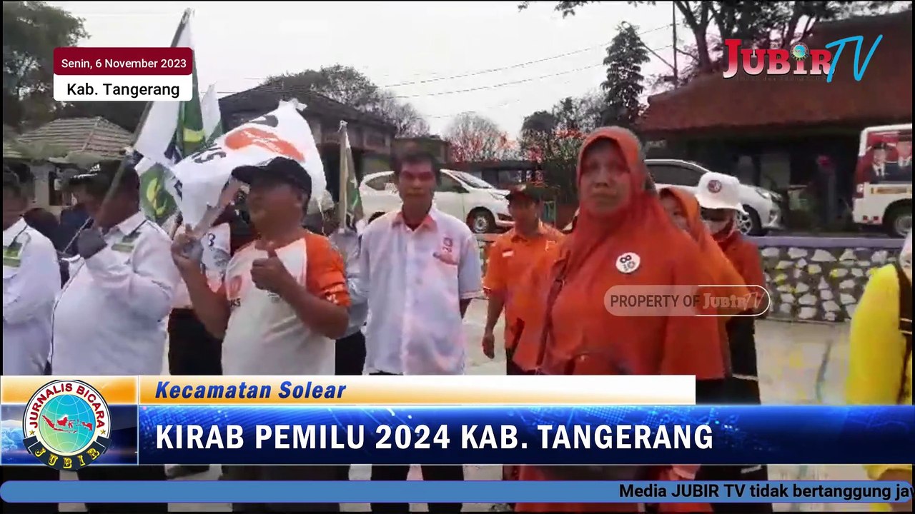 Kirab Pemilu 2024 di Kab.Tangerang: Sosialisasi Demokrasi dan Serah Terima Bendera