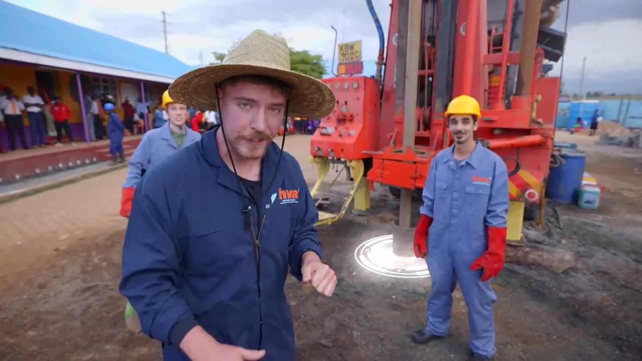 Mr. Beast builds 100 water wells in Africa