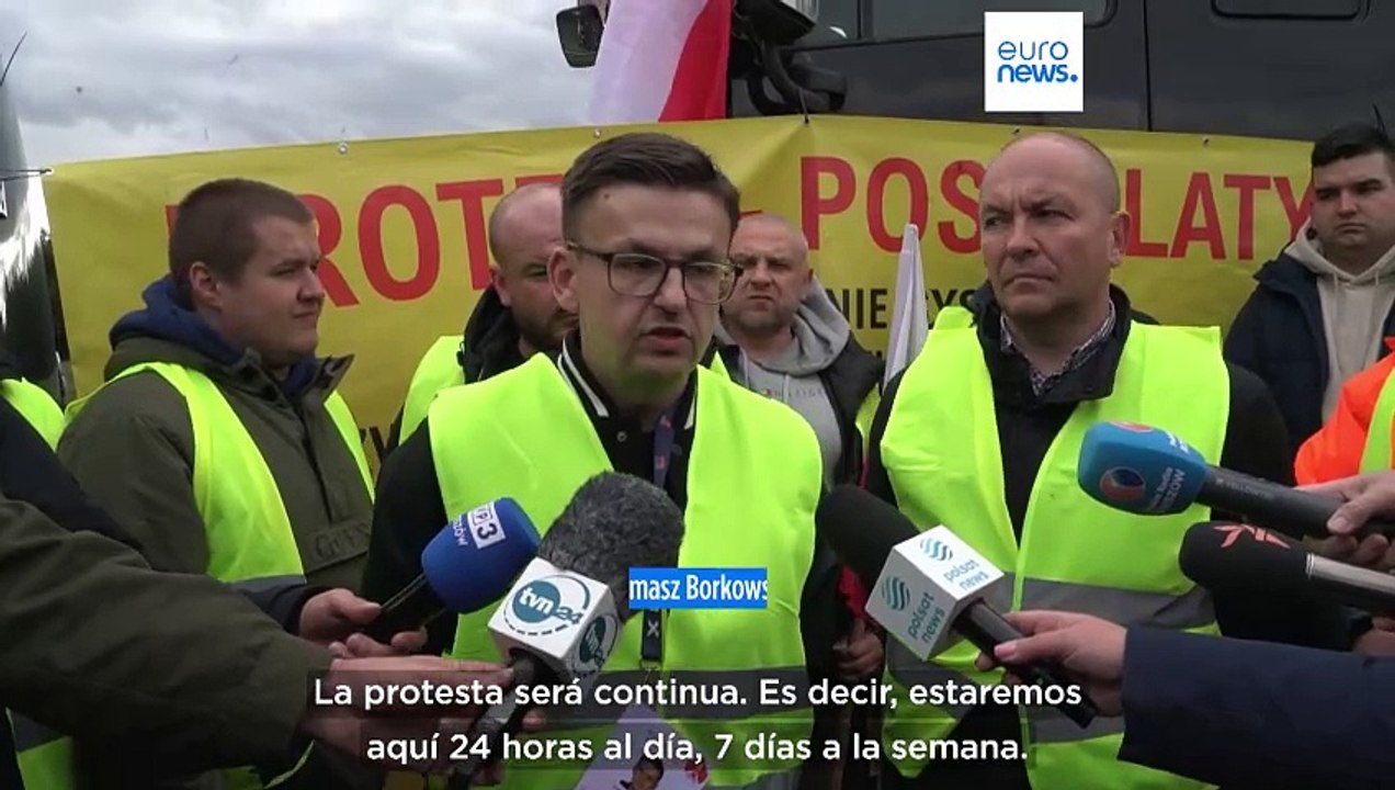 Bloqueo de camioneros en pasos fronterizos con Ucrania para presionar al Gobierno polaco