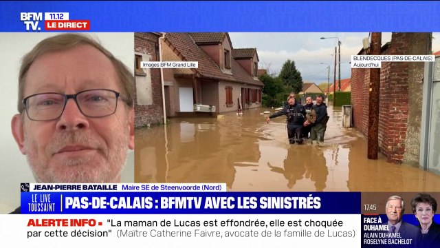 Jean-Pierre Bataille, maire de Steenvoorde (Nord): Nous sommes momentanément rassurés, mais très inquiets pour les trois jours à venir