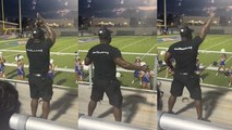 Proud Dad Mimics Daughter’s Cheer Routine