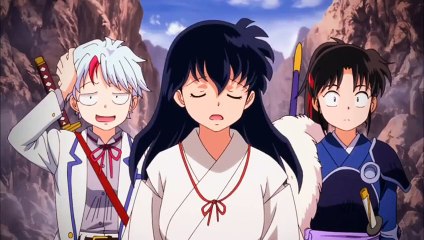 Inuyasha meets Moroha English Dub Inuyasha and Morohas Renuion Cute Moments