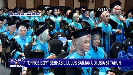 Berhasil Jadi Sarjana dari Fakultas Keguruan, 'Office Boy' Asal Karawang Lulus di Usia 54 Tahun!