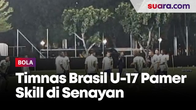 Pamer Skill Timnas Brasil U-17 Sang Juara Bertahan Piala Dunia U-17 2023 di Lapangan A Senayan