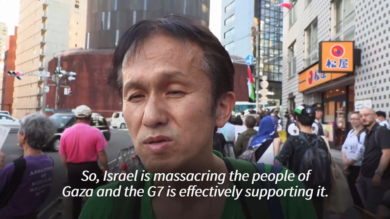 Japanese protest against war in Gaza as G7 foreign ministers meet