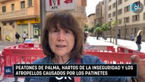 Peatones de Palma, hartos de la inseguridad y los atropellos causados por los patinetes