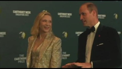 Il principe William sfila con Cate Blanchett agli Earthshot