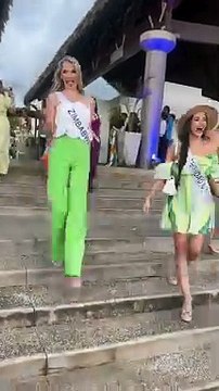 Las candidatas a Miss Universo conocen algunos lugares turísticos de El Salvador.