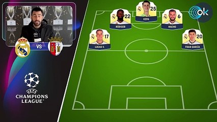 Alineación del Real Madrid contra el Braga: Güler espera su oportunidad en el banquillo