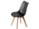 Chair "Baya", beech legs Black Noir