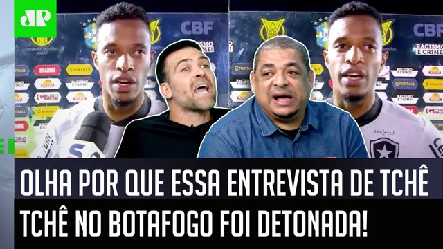 O Tchê Tchê TÁ QUERENDO RECLAMAR DISSO, cara? IRRITA! O Botafogo TEM QUE ASSUMIR que...