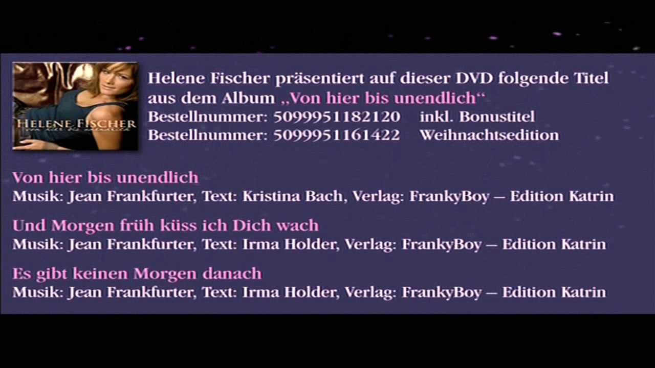 HELENE FISCHER — Titel-Informationen | Von HELENE FISCHER: ZAUBERMOND LIVE – (2009)