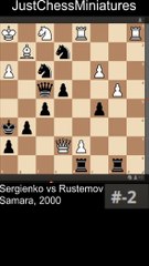 Sergienko vs Rustemov, 2000. Two Knights checkmate