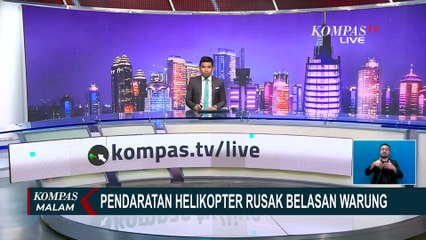Detik-Detik Pendaratan Helikopter Porak-porandakan Belasan Warung!