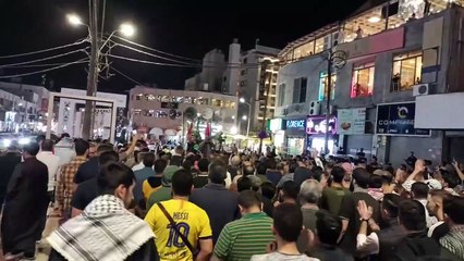 مسيرة ليليلة في إربد تضامنا مع غزة