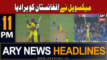 ARY News 11 PM Headlines - November 7, 2023: Australia Defeats Afghanistan