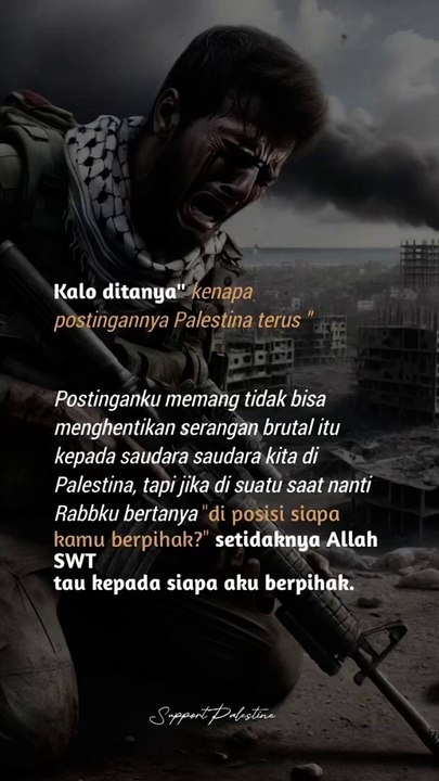 SETIDAKNYA AKU TIDAK BERDIRI DI BARISAN MUSUH