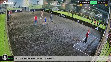 Faute de Nikola Milutinovic - FC Dimmat