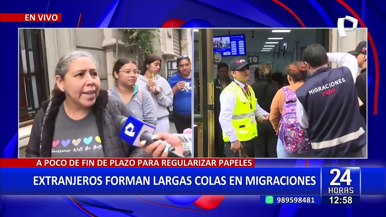 Migraciones: extranjeros forman largas colas para formalizar sus documentos