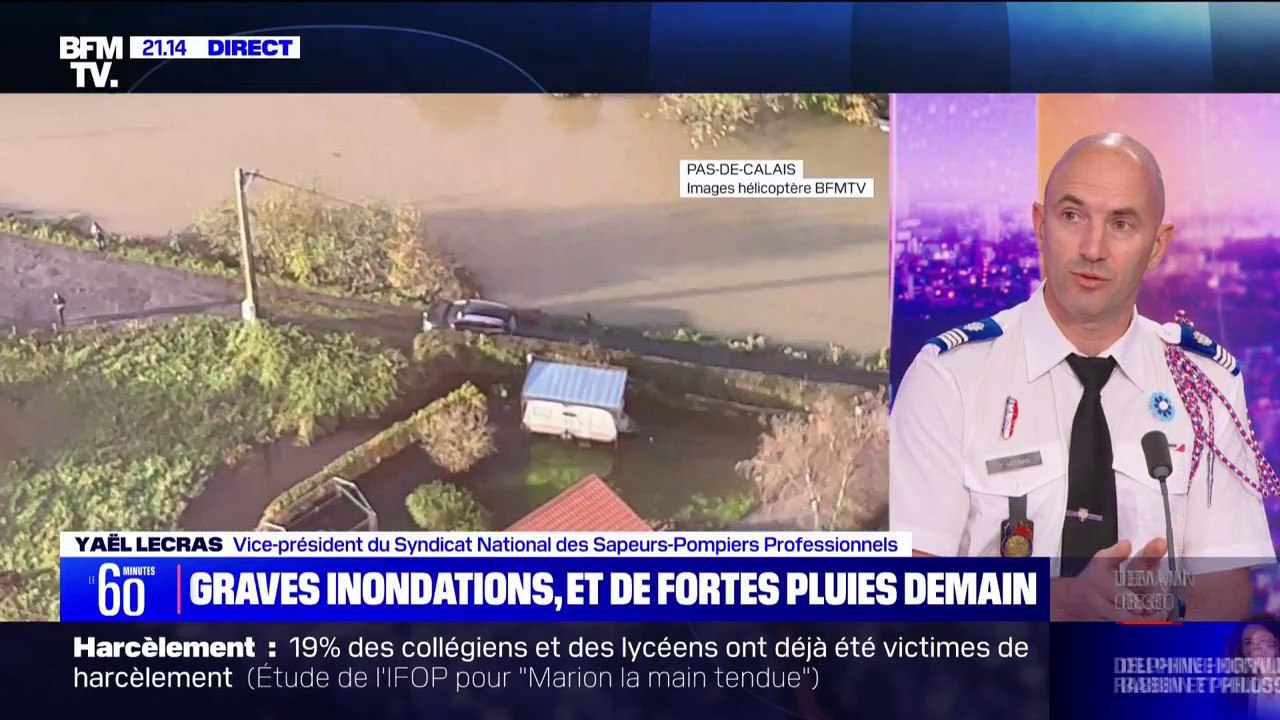 Crues dans le Pas-de-Calais: les sapeurs-pompie...